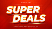 Editable Super Deals Theme Text Effect, Sale Text Style