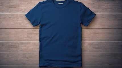 Poster - navy blue T-shirt template with nothing neat, mockup for design and print. T-shirtT-shirt front and back view isolated on white background