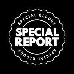Poster - special report - short review-style articles that summarize a particular niche area, text concept st