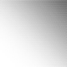 Corner With A Halftone Raster Gradient Pattern Of Small Black Squares On A White Background. Vector Screentone Retro Illustration For Comic And Manga Books