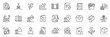 Icons pack as Algorithm, Home charging and Entrance line icons for app include Brush, Charging station, Lighthouse outline thin icon web set. Power certificate, Engineer, Buildings pictogram. Vector