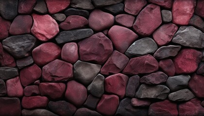  rare stone burgundy and gray matte color  Pattern with Meticulously Smoothed River Rock Pebbles