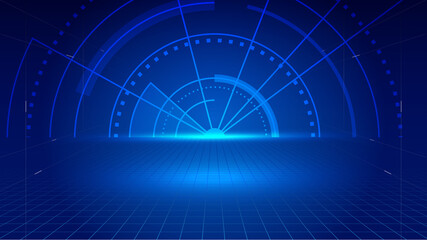 Aufkleber - Blue abstract technology background