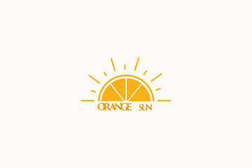 vector illustration of orange fruit logo