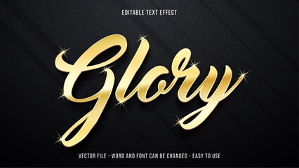 Poster - Editable luxury text effect, golden text style