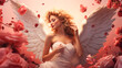 Adorable Cupid or angel . Valentines day concept design.
