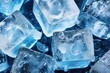 Frozen Purity: Close-up view of ice cubes showcasing clarity and coldness