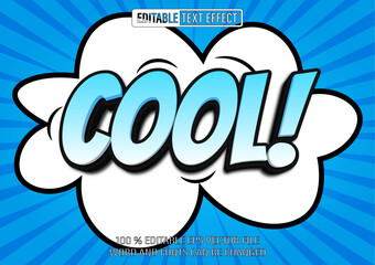 Poster - Cool Comic editable text effect 3d style template