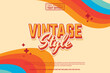 © Shigit - Editable text effect Vintage Style 3d cartoon template style modren premium vector