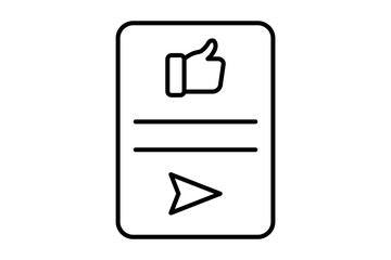 Poster - feedback form icon. Icon related to Feedback and Review. suitable for web site, app, user interfaces, printable etc. Line icon style. Simple vector design editable