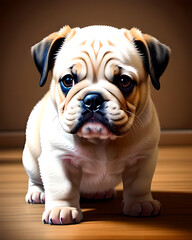 Poster - Cute English Bulldog Puppy