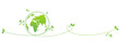 Green banner design for World environment day, Sustainability development, Ecology, Eco friendly, Vector illustration