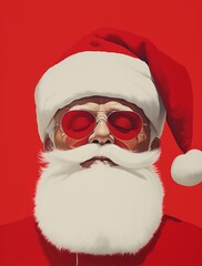 Wall Mural - Man holiday christmas santa claus male