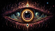 Eye Of Providence. Masonic Symbol. All-seeing Eye. Sacred Geometry, Religion, Spirituality, Occultism