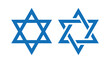 Star of David. Jewish star Israeli religious symbol. Shield of David Judaism sign. Vector illustration