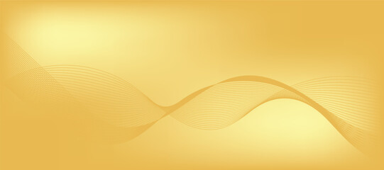 Abstract vector background with golden luxury wavy line