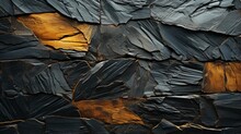 A Rugged, Untamed Landscape Of Black And Orange Rock Melding With The Great Outdoors, A Mesmerizing Abstract Masterpiece Of Nature's Raw Beauty
