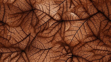 Close up of Fiber structure of dry leaves texture seamless pattern