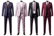 Set of Men Tuxedo, Blazer and Pants, Suit for Groom Wedding on transparent background