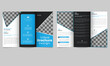 business trifold brochure template design with minimalist layout and modern concept use for business catalog and profile.