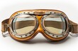 Vintage aviator glasses isolated on white background with clipping path