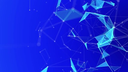 Poster - Network connection structure. Big data. Connecting points and lines. Abstract technology background. Plexus effect. 3d rendering