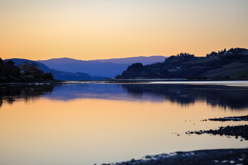 Poster - Sunset at Trondheim fjord, Norway