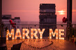 Marry me proposal decorations with lights
