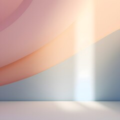 Wall Mural - Abstract light background with colorful gradient blurry smooth wave. Generative AI