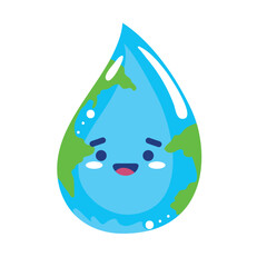 Sticker - water day drop planet