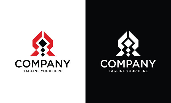 Letter RR logo design icon template