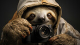 fotografo bicho preguiça engraçado 