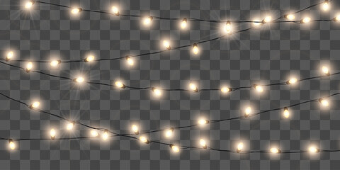 Wall Mural - christmas lights. holiday decoration. glowing garland