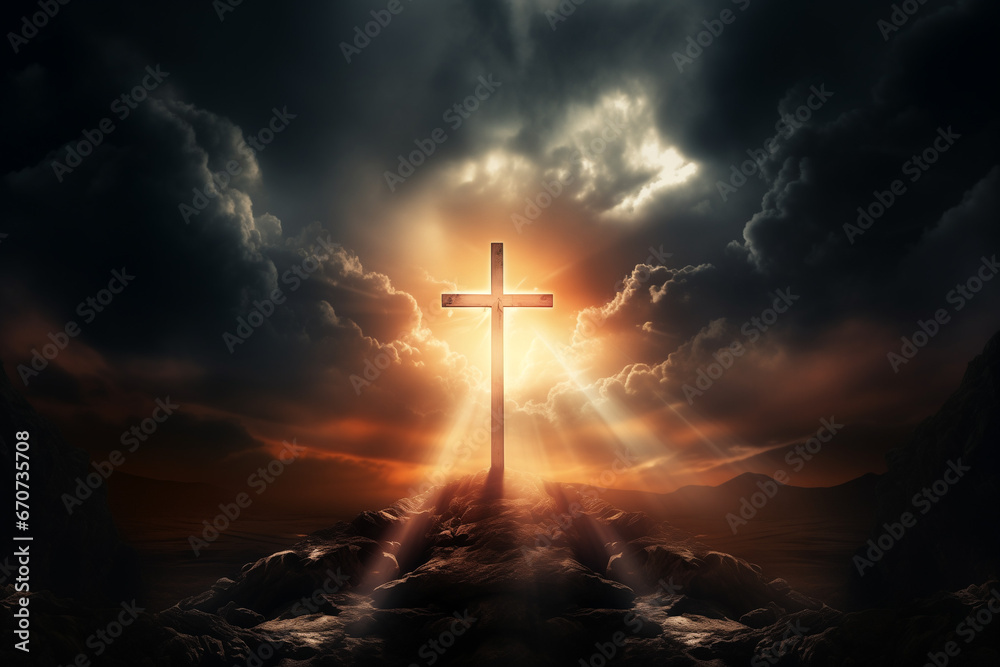 Holy cross symbolizing the death and resurrection of Jesus Christ ...