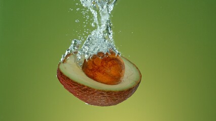 Poster - Avocado Falling into Water.