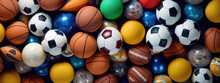 Abstract Collection Of Different Sports Balls