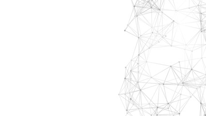 Poster - Abstract geometric background. Plexus mesh backdrop illustration.