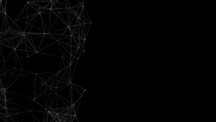 Aufkleber - Abstract geometric background. Plexus mesh backdrop illustration.
