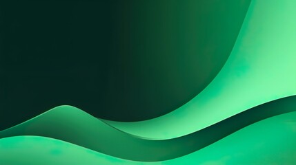 Poster - abstract green banner background fluid shapes and l