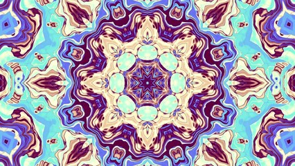 Aufkleber - Ornate mandala loop background. 4k looping footage. Abstract Mandala