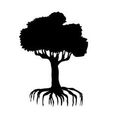 Sticker - mangrove tree silhouette