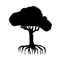 Sticker - mangrove tree silhouette