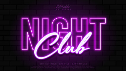 Aufkleber - Editable text effect - neon sign mockup