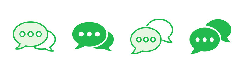 Chat icon set. speech bubble icon. comment icon vector. message. contact us