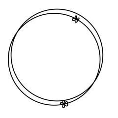 Wall Mural - Circle line frame