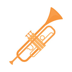 Sticker - trumpet golden design