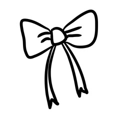 Poster - Bow ribbon doodle