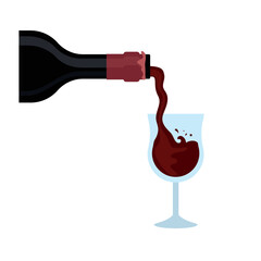 Poster - serving wine illustration