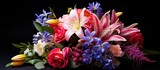 Fototapeta Kwiaty - An assortment of vibrant hues arranged in an exquisite bunch