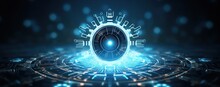 Abstract Technology Background Circles Digital Hi-tech Technology Design Background, Futuristic Circle Interface